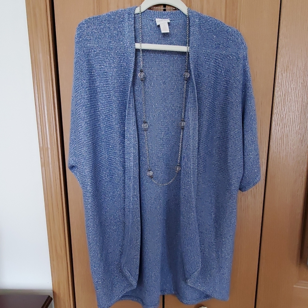 Chico's short sleeved cardigan